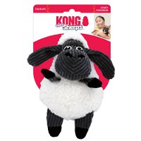 KONG Sherps Floofs Crinkle Plush Squeaker Toy for Dogs - Sheep