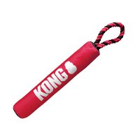 KONG Signature Crinkle Squeaker Fetch Toy for Dogs - Stick with Rope