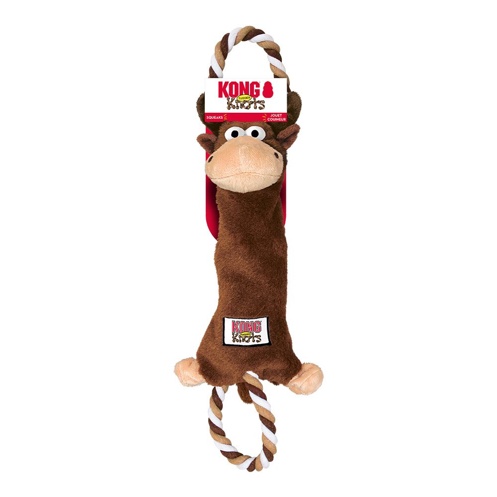 KONG Knots Tugger Squeaker Fetch Toy for Dogs