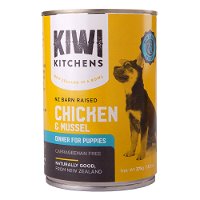 Kiwi Kitchens Canned Puppy Food Chicken & Mussel Dinner 375 Gms