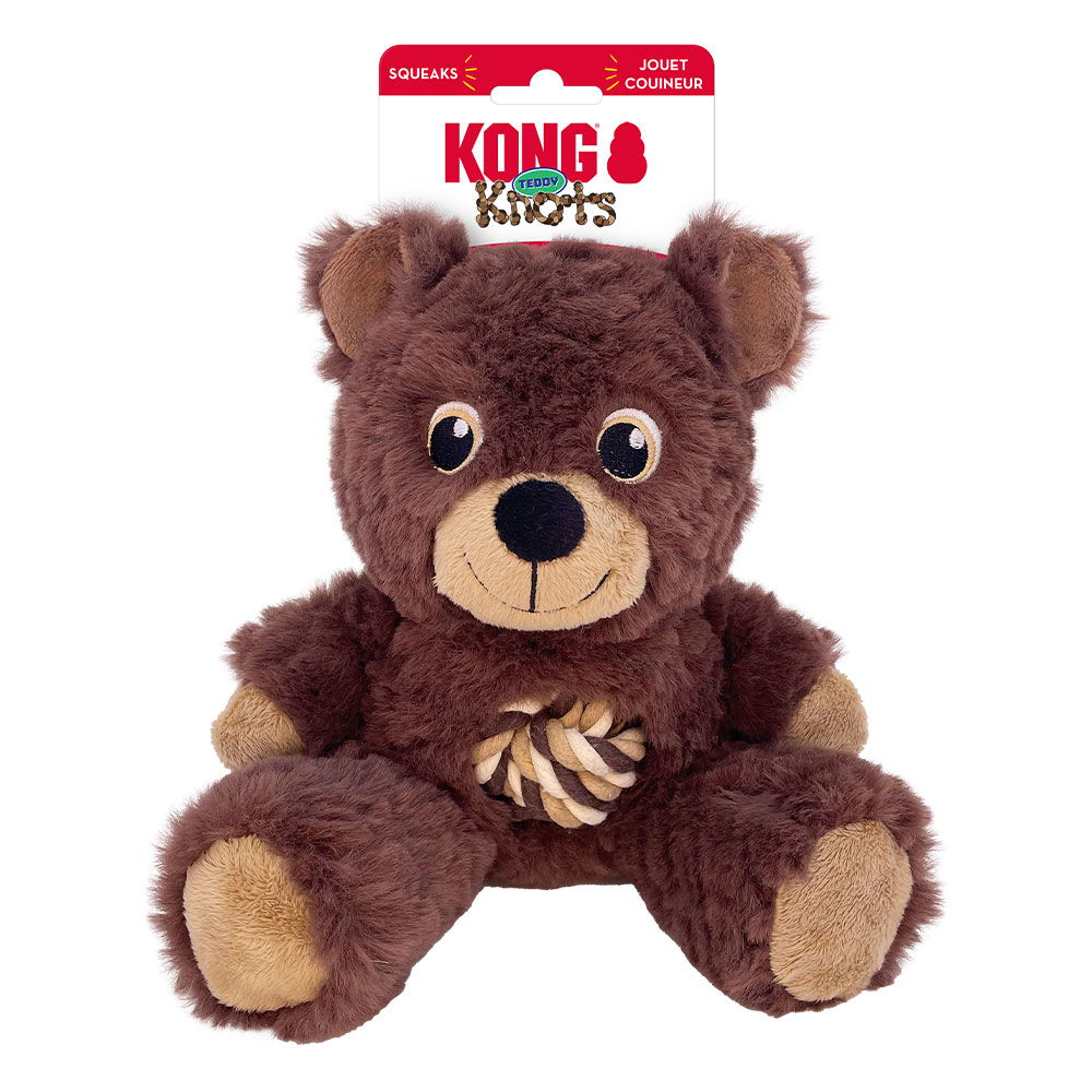 KONG Knots Teddy Squeaker Toy for Dogs