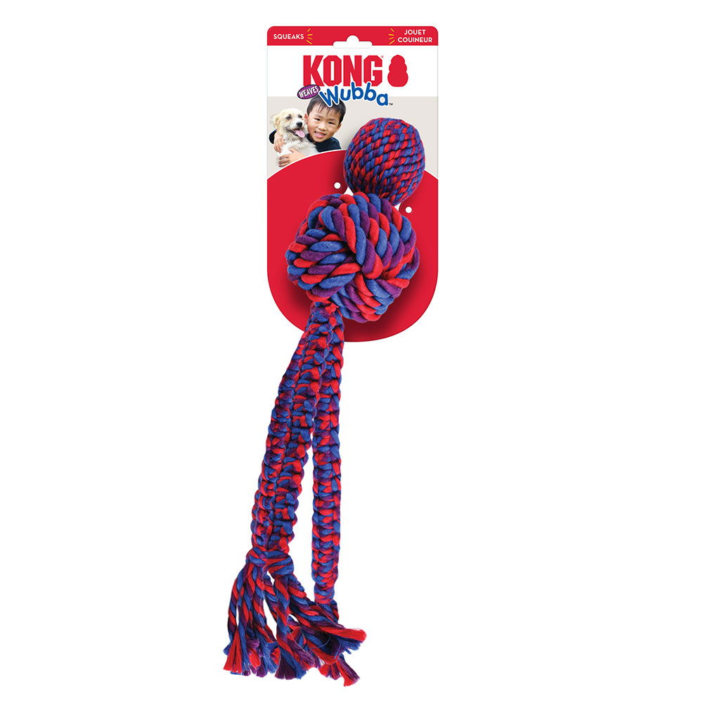 KONG Wubba Weaves Squeaker Toy for Dogs