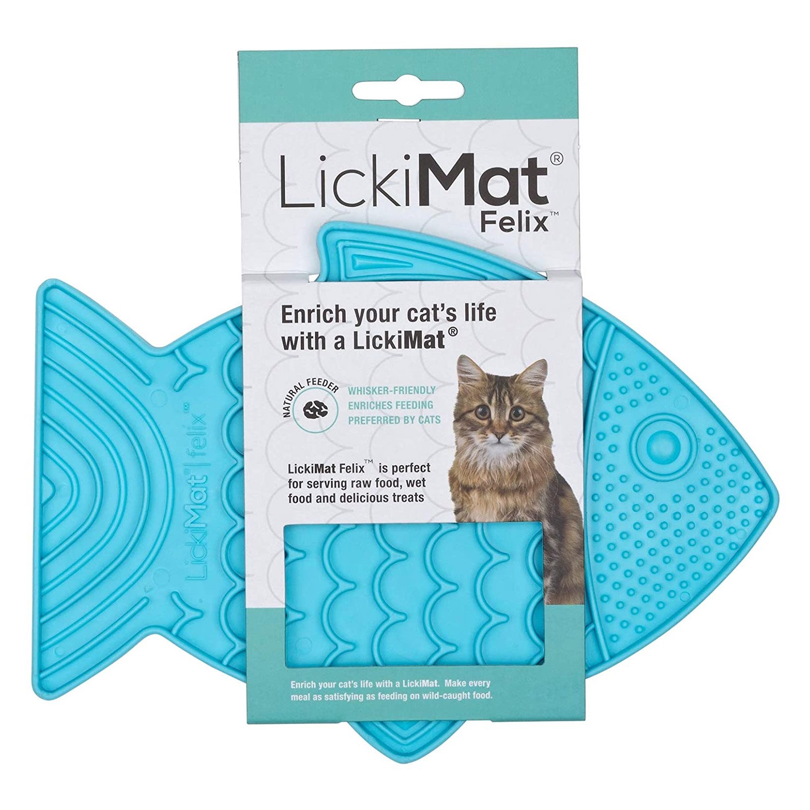 LickiMat Classic Felix Cat Turquoise