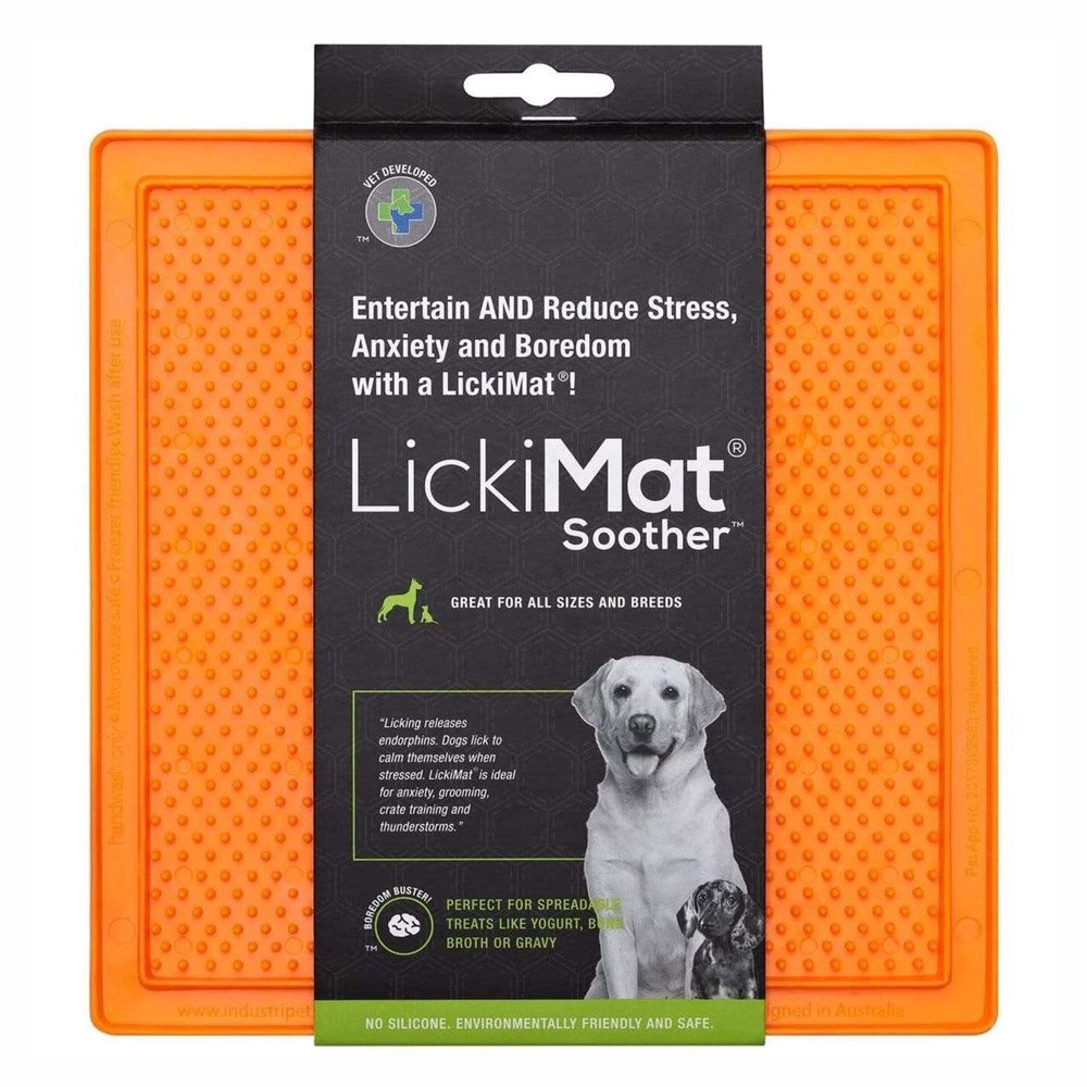 LickiMat Classic Soother Dog Orange