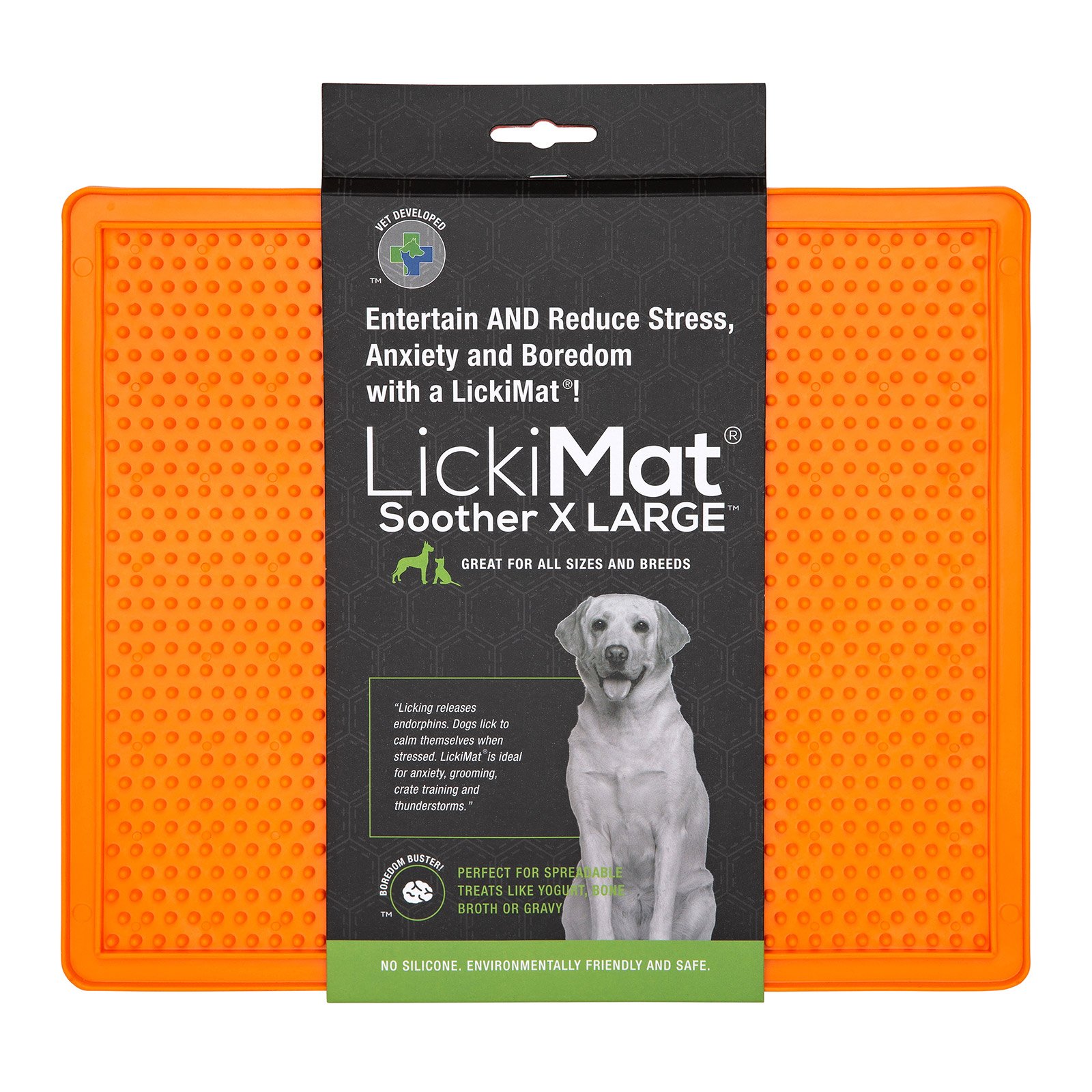 LickiMat Classic Soother XL Dog Orange