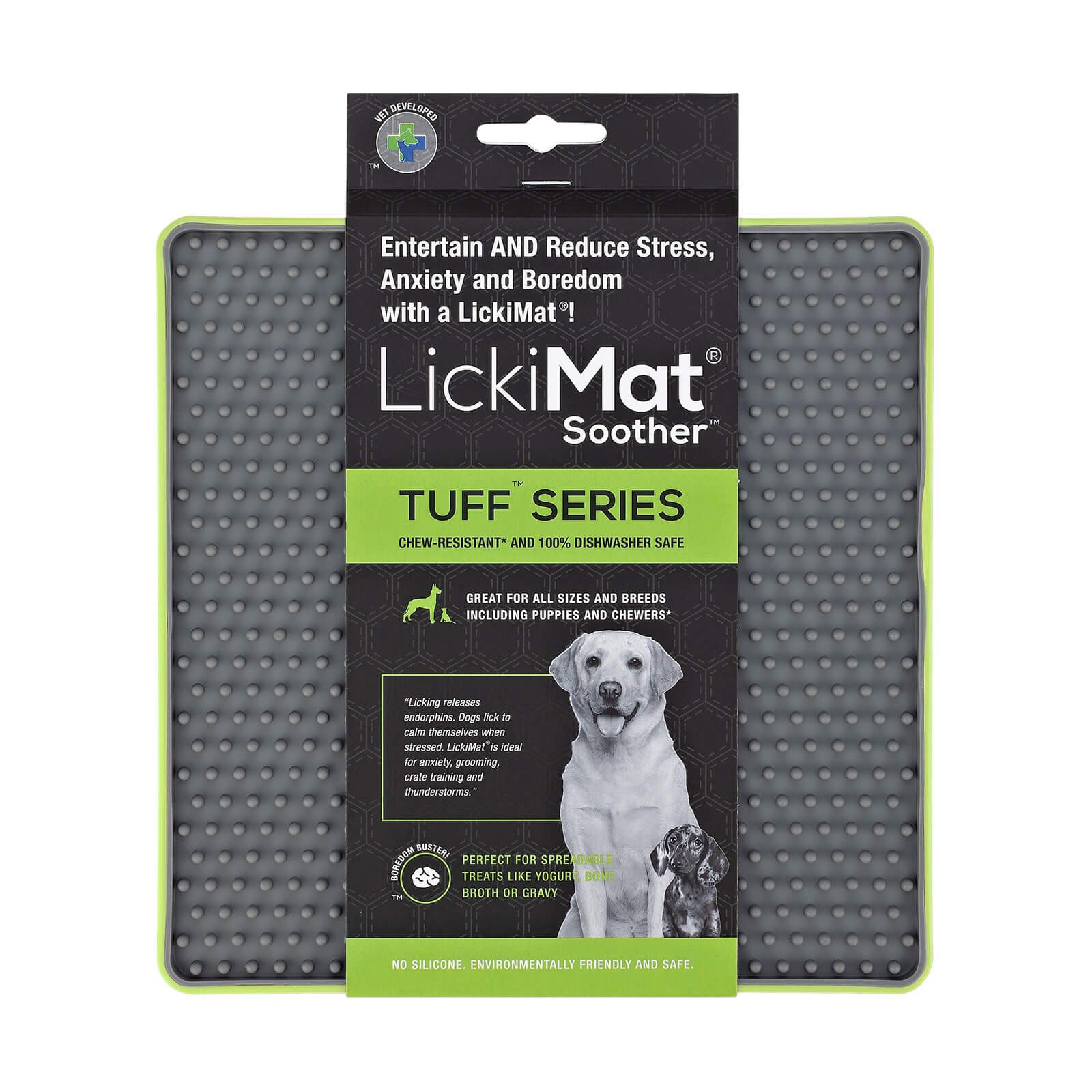 LickiMat Tuff Soother Dog Green