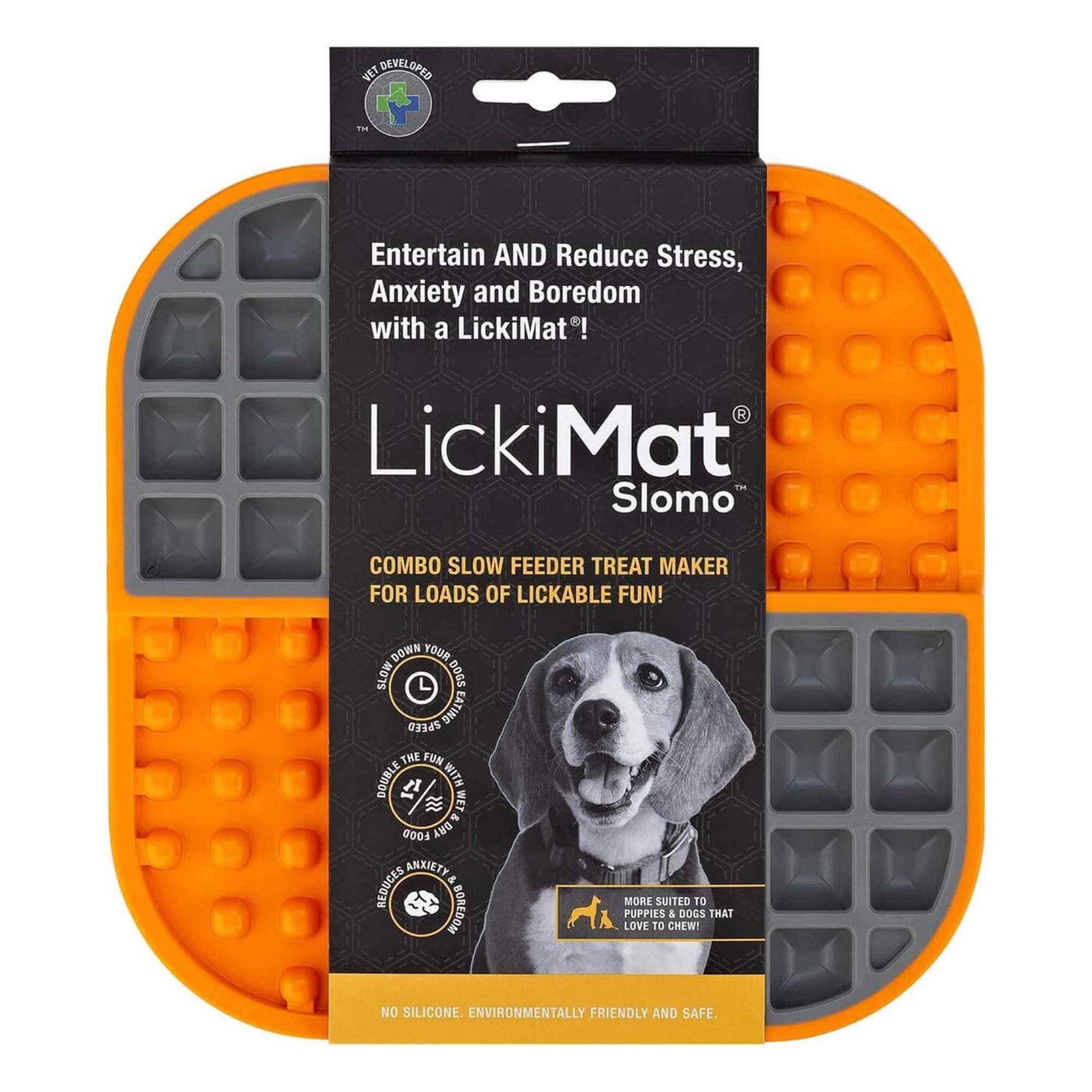 LickiMat Slomo Dog Orange