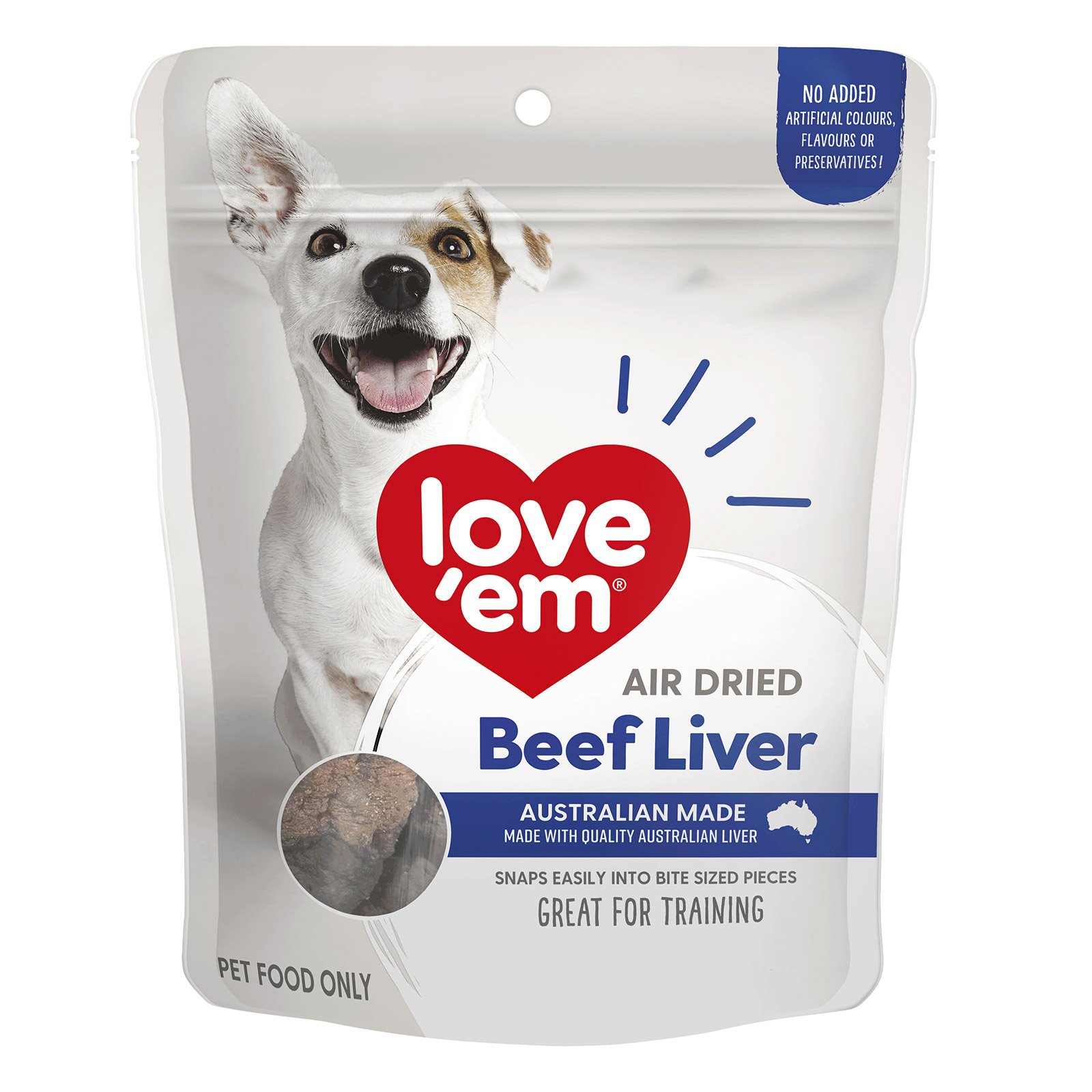Love Em Air Dried Beef Liver Treats for Dogs