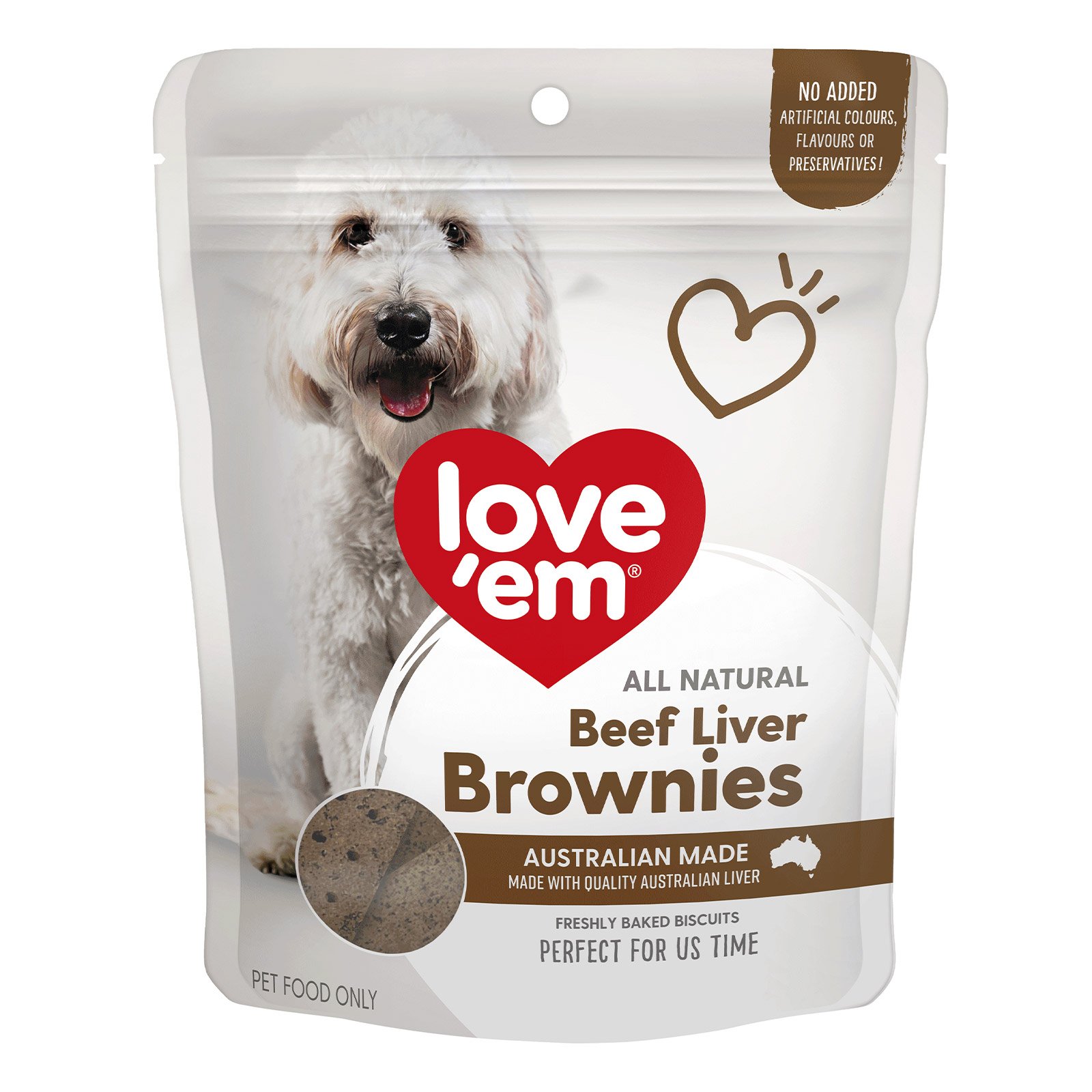 Love Em Beef Liver Brownies Treats for Dogs