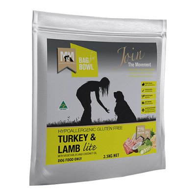 Meals for Mutts (MFM) Turkey & Lamb Lite with Vegetables and Coconut Oil Dry Dog Food