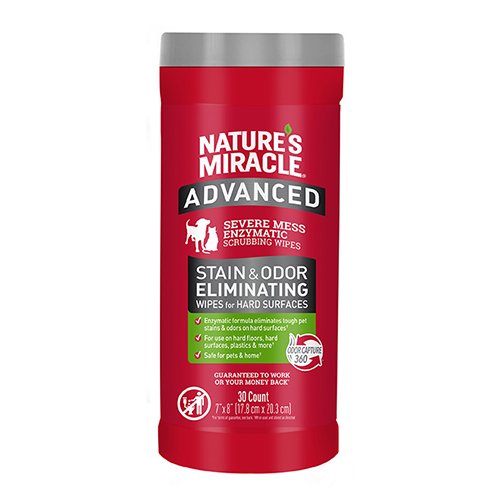 Nature's Miracle Advanced Stain & Odor Eliminating Wipes for Dogs & Cats