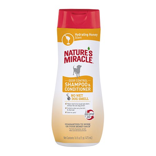Nature's Miracle Odor Control Hydrating Honey Scent Shampoo & Conditioner for Dogs