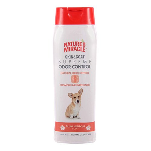 Nature's Miracle Skin & Coat Supreme Odor Control Plum Hibiscus Scent Shampoo & Conditioner for Dogs