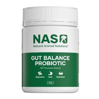 Natural Animal Solutions (NAS) Gut Balance Probiotic NZ Mussel Blend Supplement for Dogs and Cats