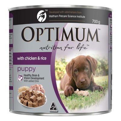 Optimum with Chicken & Rice Puppy Wet Dog Food