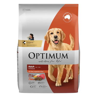 Optimum Adult All Breeds with Beef, Vegetable & Rice Dry Dog Food