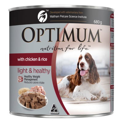 Optimum Light & Healthy with Chicken & Rice Wet Dog Food