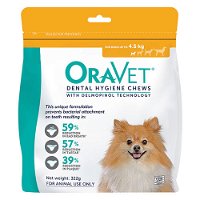 Oravet Dental Chews for X-Small Dogs Up To 4.5 kg (ORANGE)