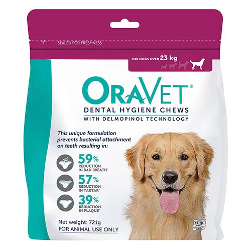Oravet Dental Chews for Large Dogs Over 23 kg (3 Pieces) PINK