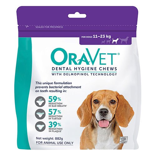 Oravet Dental Chews for Medium Dogs 11-23 kg (3 Pieces) PURPLE