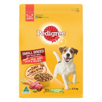 Pedigree Small Breed Dry Dog Food With Real Beef and Vegies 