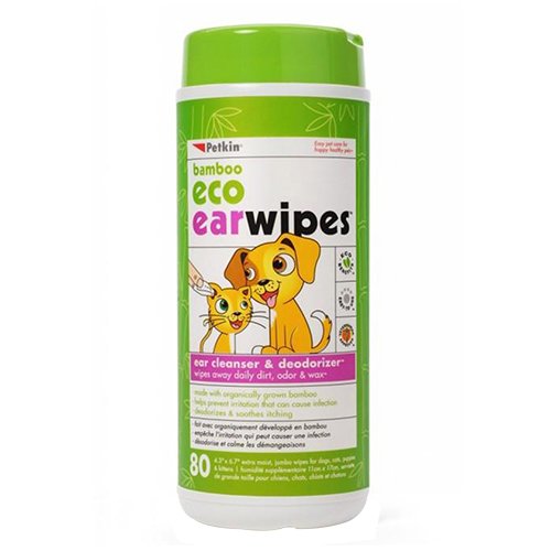 Petkin Bamboo Eco Ear Wipes for Dogs and Cats