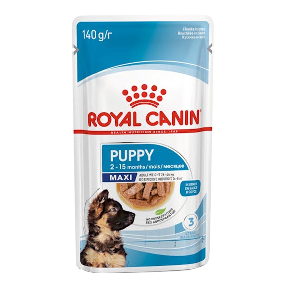 Royal Canin Maxi Puppy In Gravy Pouches Wet Dog Food