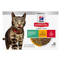 Hill's Science Diet Perfect Weight Variety Pack Wet Cat Food 82gm