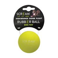 Scream Rubber Ball Dog Toy - Loud Green