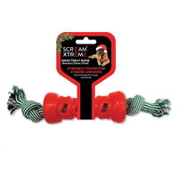 Scream Xtreme Christmas Treat Bone Toy for Dogs 