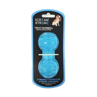 Scream Xtreme Treat Dumbbell Dog Toy - Loud Blue