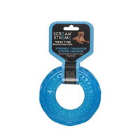 Scream Xtreme Treat Tyre Dog Toy - Loud Blue