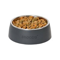 Snooza Concrete & Stainless Steel Pet Bowl Charcoal