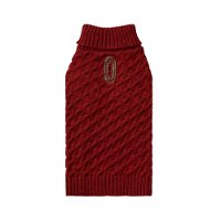 Snooza Wear Knit Polo Dog Sweater Red