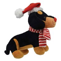 Snuggle Pals Christmas Holiday Toy for Dogs and Cats - Dachshund