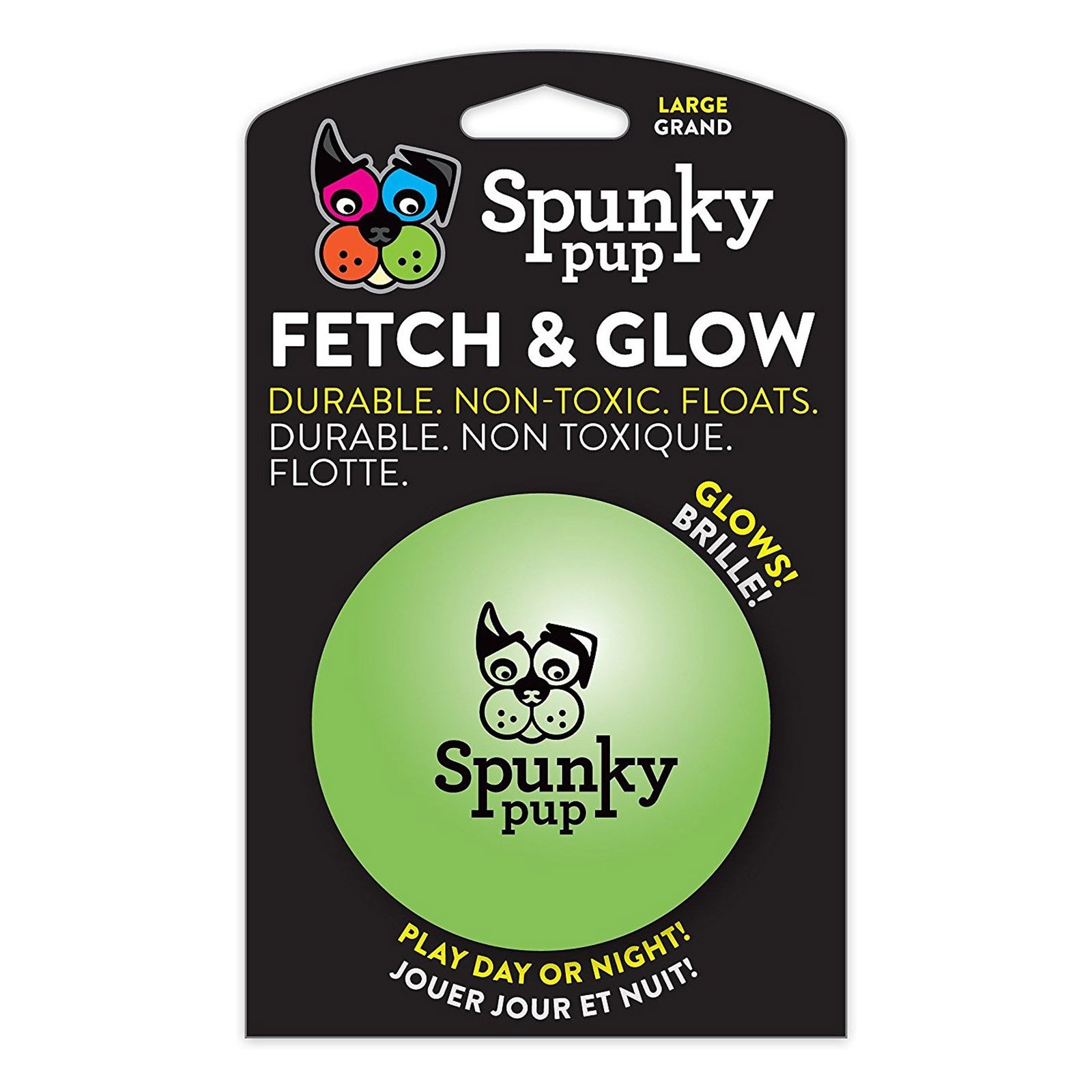SPUNKY PUP FETCH & GLOW BALL Large (9 cm)