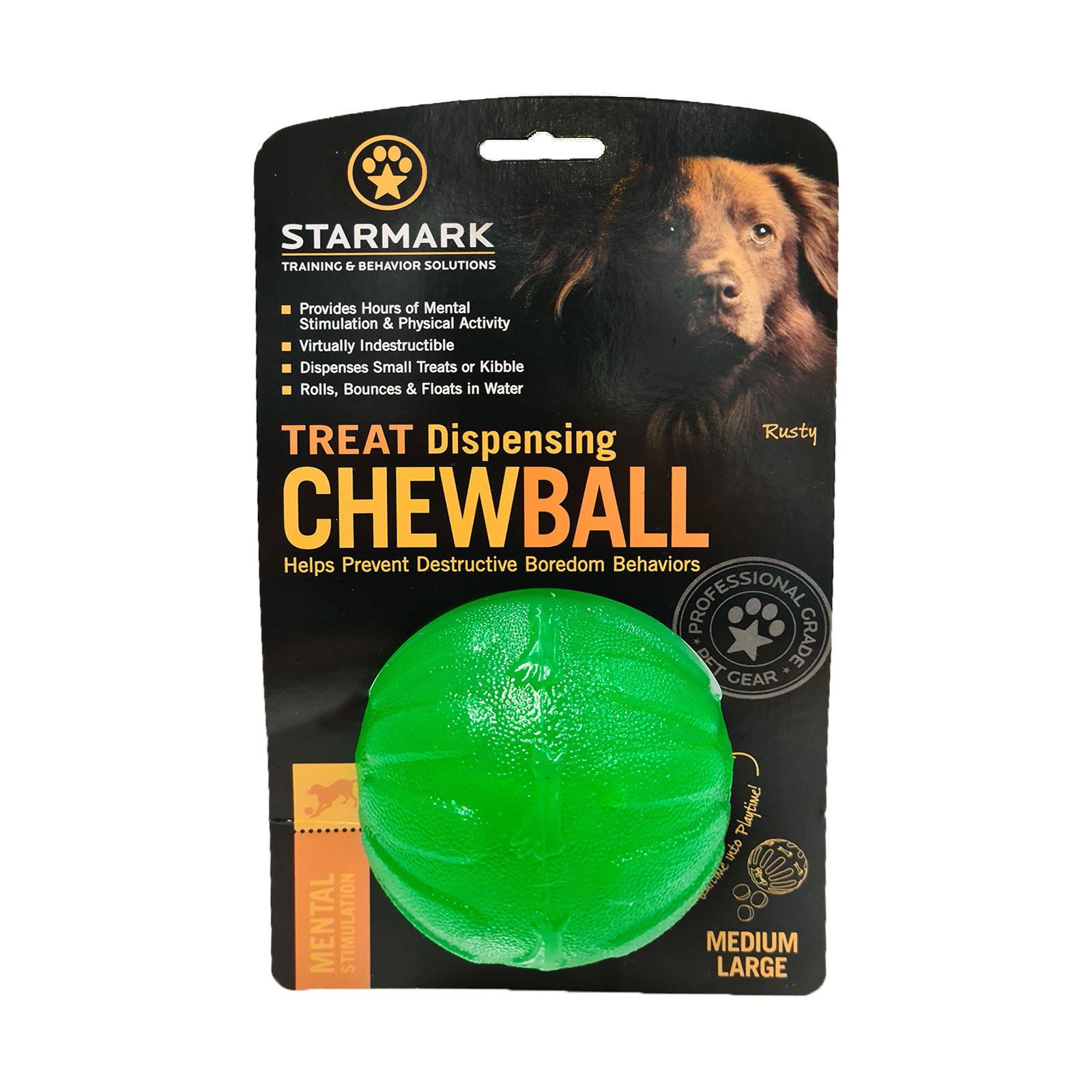 Starmark Treat Dispensing Chew Ball Toy