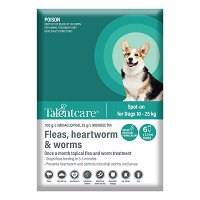 Talentcare Spot On Dog Flea & Worm Treatment for Dogs 10 - 25kg