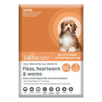 Talentcare Spot On Dog Flea & Worm Treatment for Puppies and Small Dogs Up to 4kg