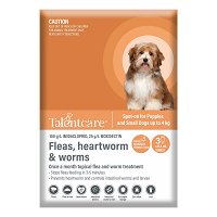 Talentcare Spot On Dog Flea & Worm Treatment for Puppies and Small Dogs Up to 4kg