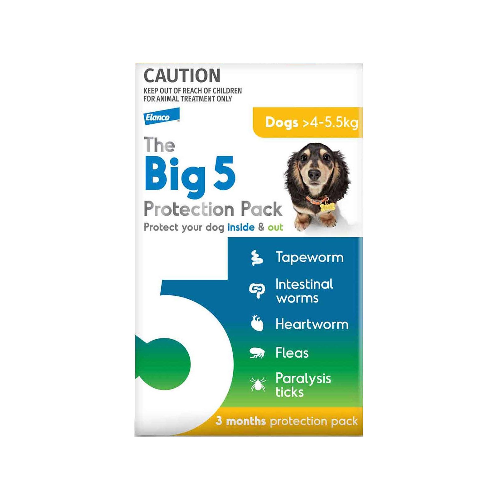Big 5 Protection Pack for Small Dogs (4-5.5 kg) Yellow