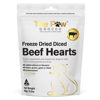 The Paw Grocer Freeze Dried Diced Beef Hearts