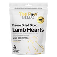 The Paw Grocer Freeze Dried Lamb Hearts Dog and Cat Treats 