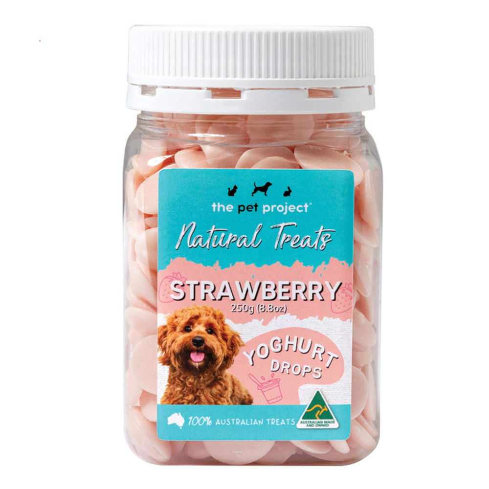 The Pet Project Strawberry Yoghurt Drops Dog Treats