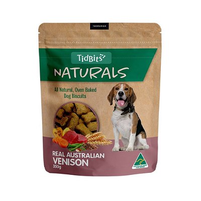 Tidbits Naturals Venison Biscuit Treats for Dogs