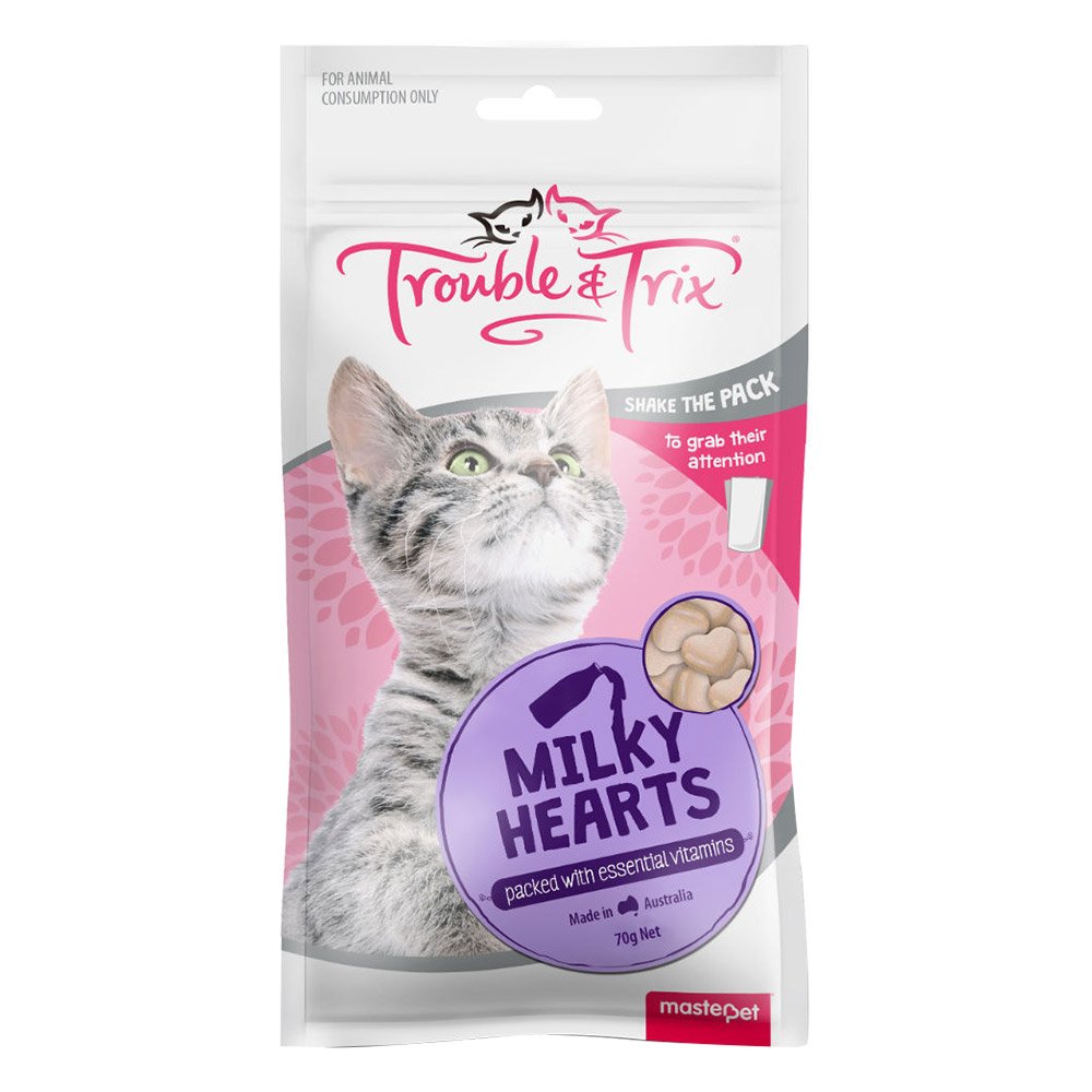 Trouble & Trix Milky Heart Cat Treats