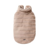 Snooza Wear Cut Fur Fabric Dog Coat Taupe