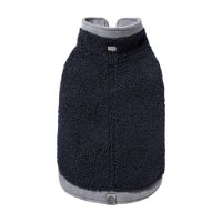 Snooza Wear Teddy Double Detail Coat Navy and Grey