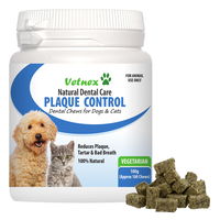 Vetnex Plaque Control Natural Dental Care Chews for Dogs & Cats - Vegetarian