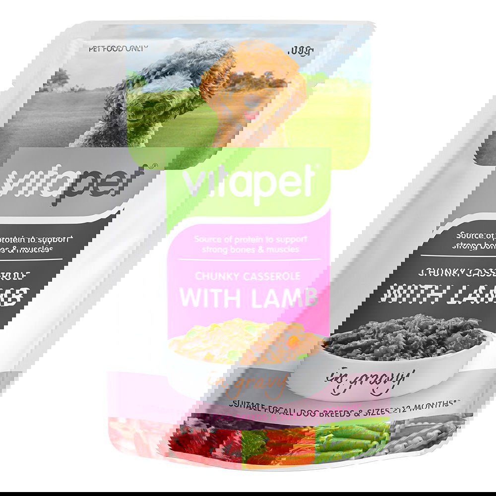 Vitapet Chunky Casserole with Lamb in Gravy Wet Dog Food
